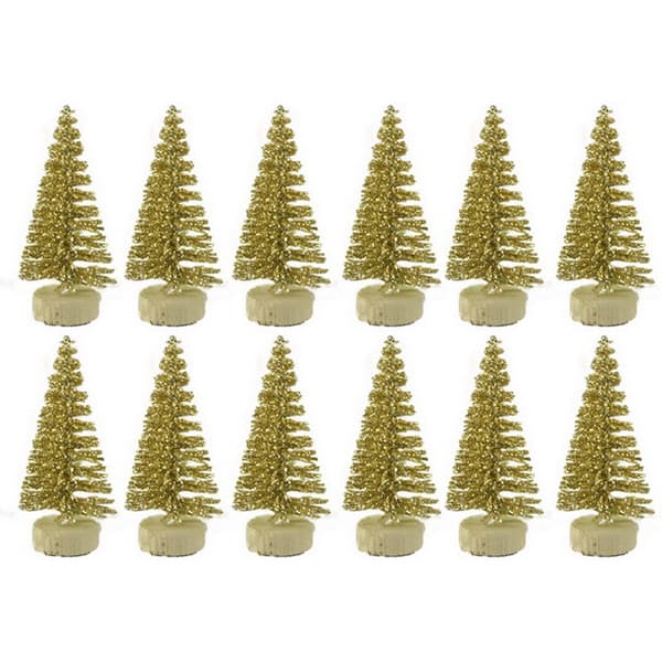 12 st Mini Julgranar Tallar DIY Juldekorationer för Hemmabord