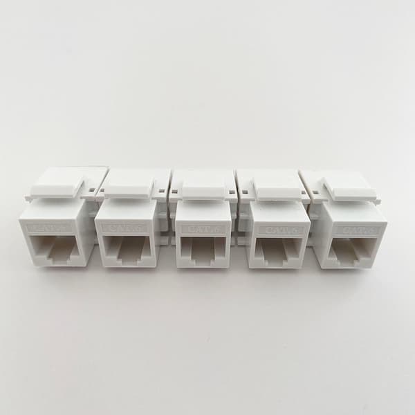 5-Pack Slim Profile CAT6 RJ45 Keystone Jack med Keystone Punch Down Stand