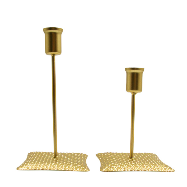 Guld Ljusstakar Guld Avsmalnande Ljusstake Metall Ljusstake för Bröllop Middagsfest Heminredning Jubileum 1 Par