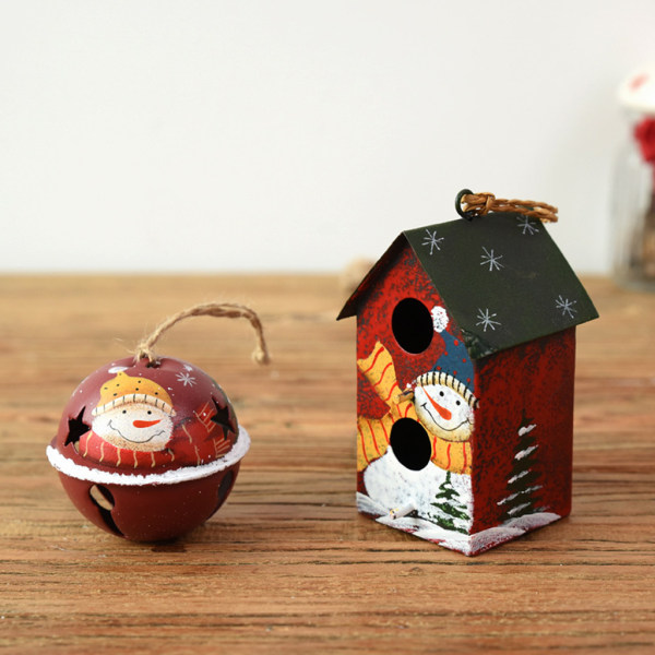 Christmas Bells Ornaments Santa Claus Bells Xmas Tree Hängande hänge dekoration null - Santa's Iron House