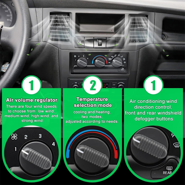 A/C Varmelegeme Klimakontrol Kontakt Enhed HVAC Temperatur Kontrolpanel