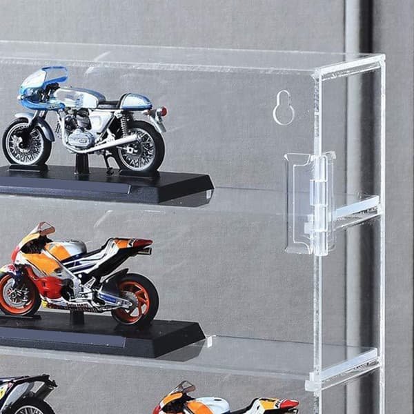Figurdisplaybox med dammskydd för samlare och hemorganisation