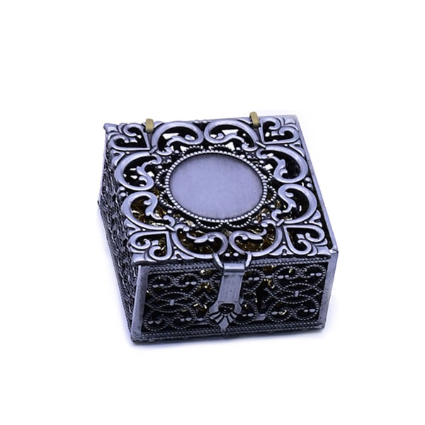 Rosenkrans Pärlor Box med lock Försegling Organizer Behållare Religiösa halsband för hemkyrkan Meditation Hängande Charm Ancient bronze