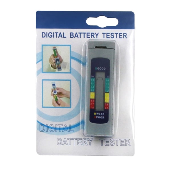 Digital Battery Tester Universal Portable Battery Checker Batterilivsnivåtestare Batteritestare för AA AAA-knapp