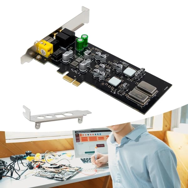 PCIe lydgrænseflader lydkort til studiebrug 24Bit 48kHz ADC metalskal