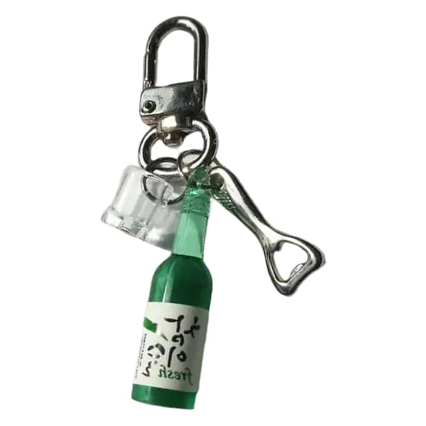 Muodikas asuste Soju-olutpullon avaimenperä puhelinketjuominaisuudella