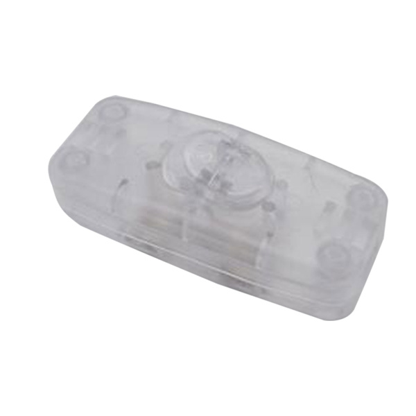 2A 250V ON OFF Tryckknappsomkopplare Bordsled-lampor Online Mid Way Control Switch 2 Gang Cab Sänglampa Power Transparent