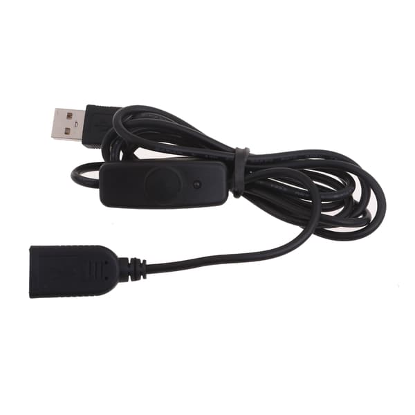 USB Forlængerledning Han til Hun Kabel Strømkabel med Knapstyring