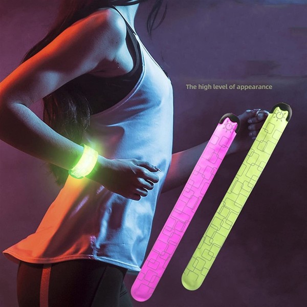 LED Luminous Night Running Armband Lighting Slap Armband Uppladdningsbart Glow Band Green