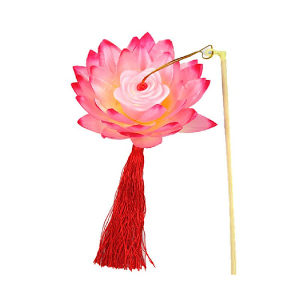 Bærbar Fantastisk Blomst Lotus Blomst Lys Lampe Fest Glødende Lanterner Til Midt-