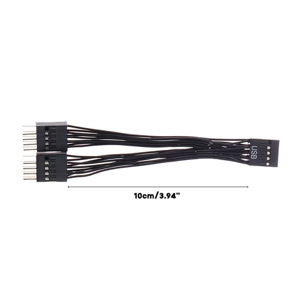 9-Pin USB Header Forlængerledning USB Bundkort Kabel 9Pin 1 Hun til 2 Han