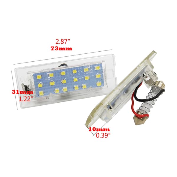 2st Nummerplåtsbelysning LED Registreringsskyltslampor 12V för E53 X5 1999-2003 E83 X3