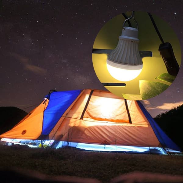 Bärbar USB LED Glödlampa Switch LED Camping Lantern Tältbelysning 5W White