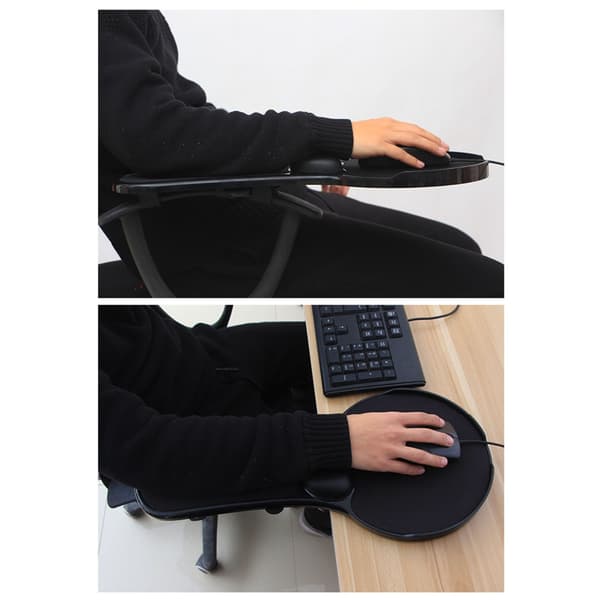 Ergonomisk Stol Arm Musematte Med 180° Rotasjon Håndleddsstøtte Sklisikker Design Red