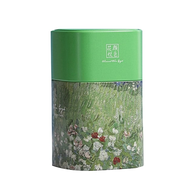 Metall Te Bleckplåtslåda Löst Te Förvaringsbehållare Elegant Tekanna Kaffe Förvaringsbehållare Blommig Teburk Presentförpackning