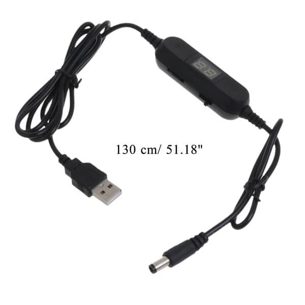 USB til 1.5V 3V4.5V 6V 9V 12V spændingsdisplaykabel til legetøj, spil, LED-lampe