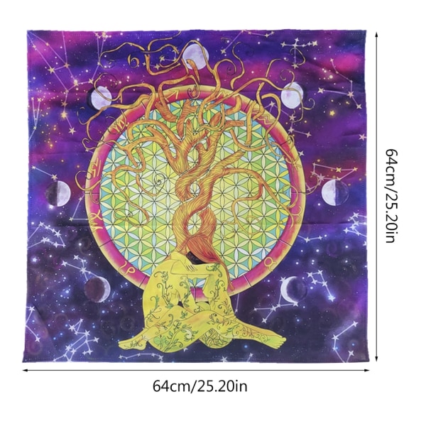 25x25In brädspelskort bordsöverdrag Magician Daily Pad Tarot Bordsduk Rune Divination Altare Tarot Patch Bordsduk A