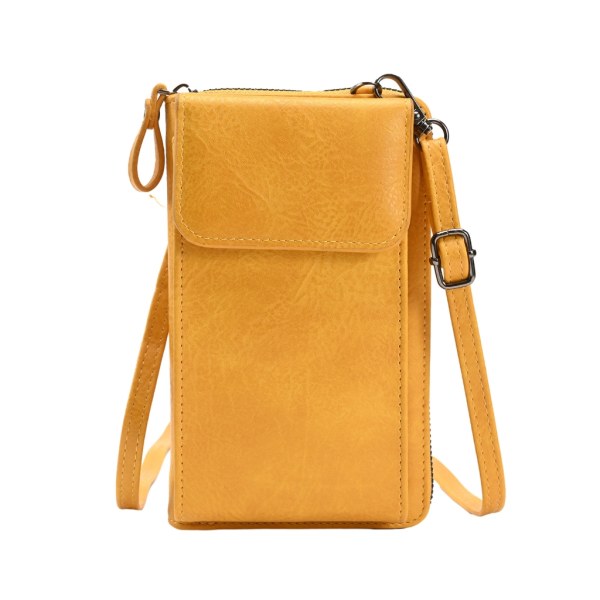 Mini Mobilväska Flicka Kvinnor Mode Crossbody Sling Bag PU Läder Kontanter Korthållare Hasp Axelväska Plånbok Handväska