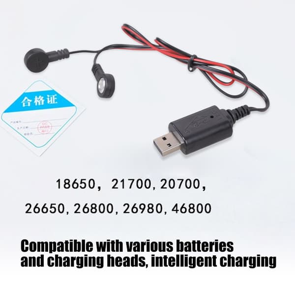 Kompakt Magnetisk USB-oplader til Batteri med PVC-konstruktion