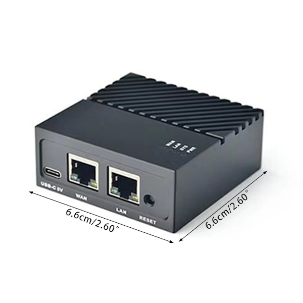 Nanopi R4S Mini Router 1GB/4GB LPDDR4 CNC Full Metal för Shell RK3399 Dual Gigabit Ethernet-port för IOT NAS för Smart H