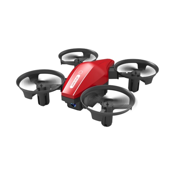 Mini Drone Lätt att flyga även för barn och nybörjare Headless Mode 2 batterier RC Helikopter Quadcopter 2 batterier Red