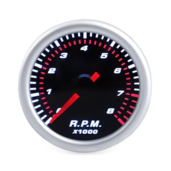 52mm Omdrejningstæller Sensor Timetæller 0-8000RPM Vandtæt Timetæller Måler 12V