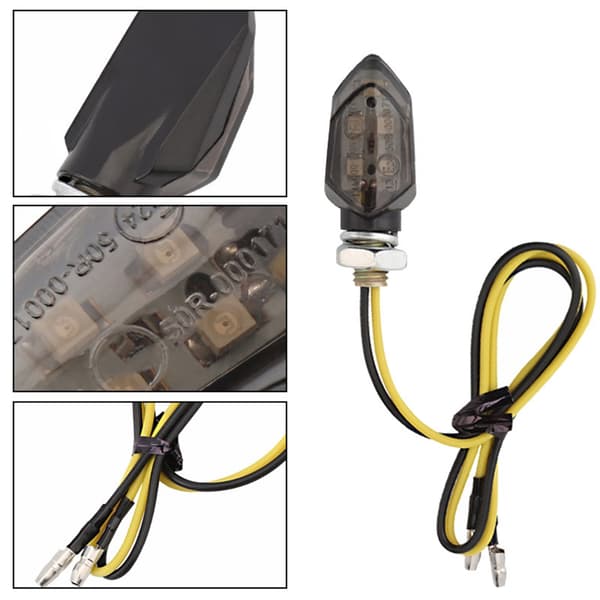 Motorcykel LED Mini Blinkers Ljus 5 LED 12V ABS Starka Indikatorlampor