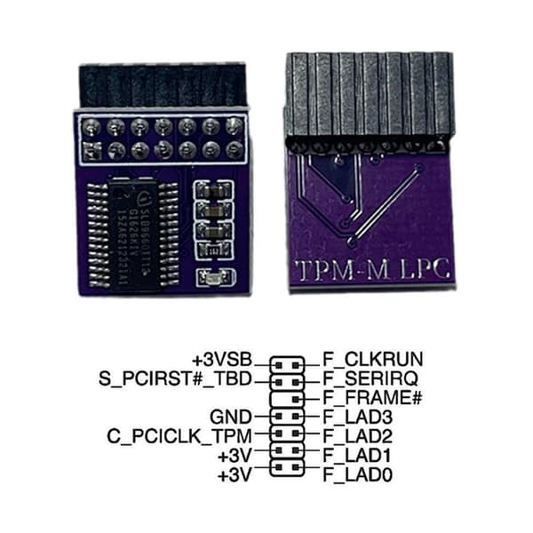 14Pin TPM 2.0 Modul LPC Kryptering TPM Modulkort for Hovedkort