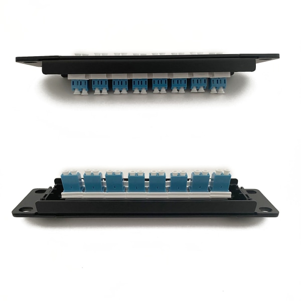 8-portars rak genom LC optisk fiberpatchpanel RJ45 nätverkskabeladapter Jack Ethernet distributionsram UTP 19"