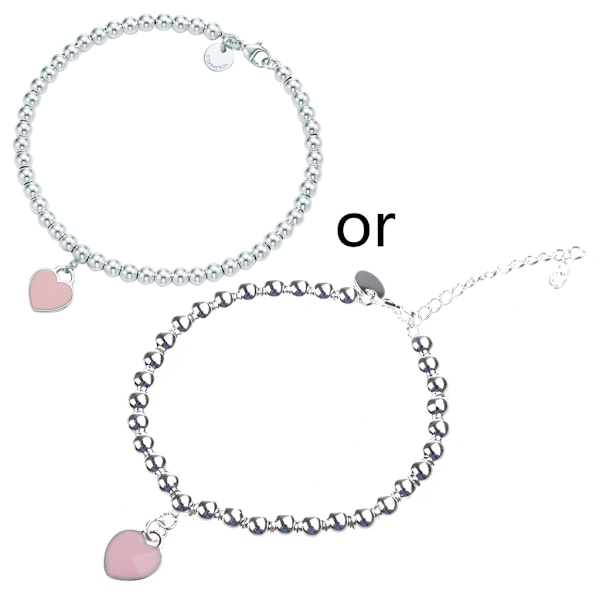 Kärlekshjärta Pärlarmband Delikat Armband Dam Flickor Charmarmband Epoxihantverk Pararmband Alla Hjärtans Dag Presenter