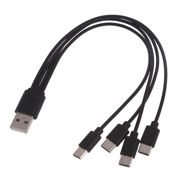 Multi Ladekabel USB C Splitterkabel 2/4 i 1 Hurtigladekabel med 2/4 Type-C Hannport for Telefon Nettbrett
