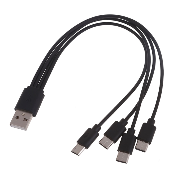Multi USB C splitterkabel 2/4 i 1 snabbladdningssladd med 2/4 Typ-C hanport för pekdator One for four
