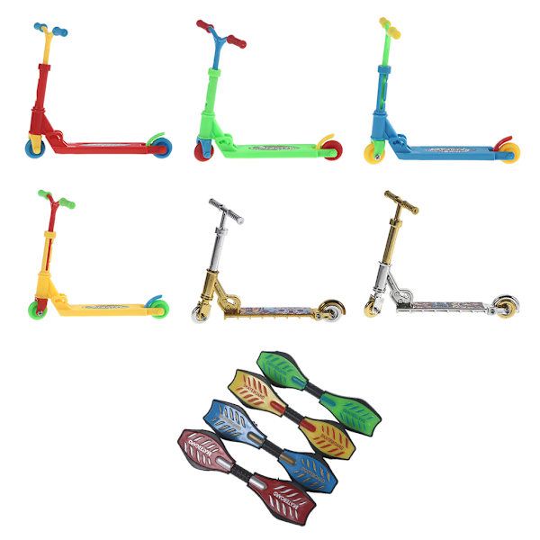 Mini Scooter/Fingerboard sæt til børn, fødselsdagsgaver til drenge/piger 6-8 år, til kreativ lindring af kedsomhed, spil til udstilling