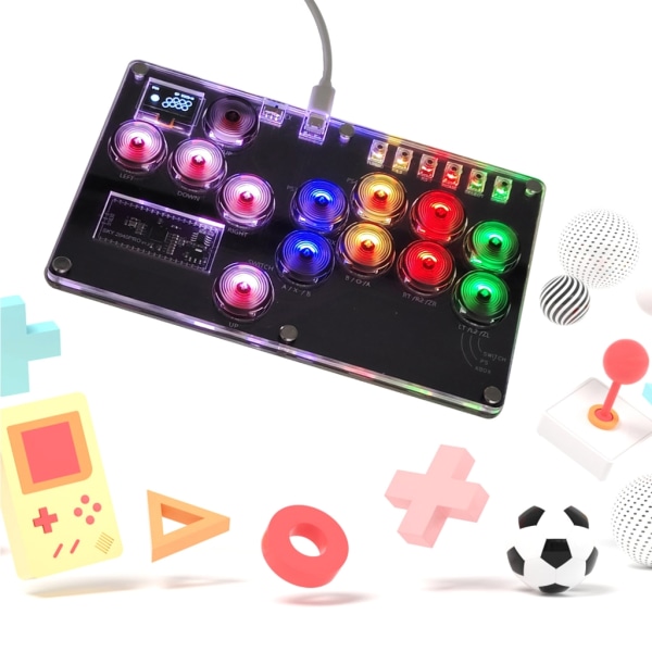 Fighting Box Gaming Tangentbord, Hitbox Fighting Gamepad Controller Arcade Joystick Mekaniskt tangentbord SOCD för PC A