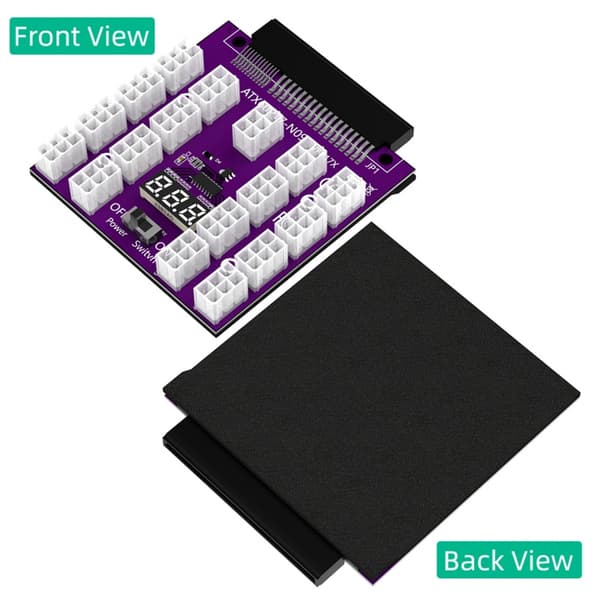 17x 6-Pin Strømforsynings Breakout Board Konvertere 12V Adapter til Mining