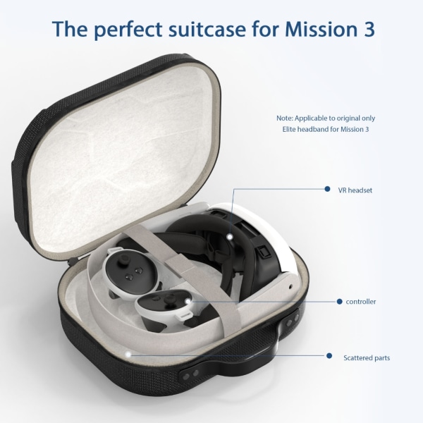 Case för Meta Quest 3 VR Allt-i-ett VR Gaming Headset Hårt case Handväska Väska Skyddsförvaringslåda
