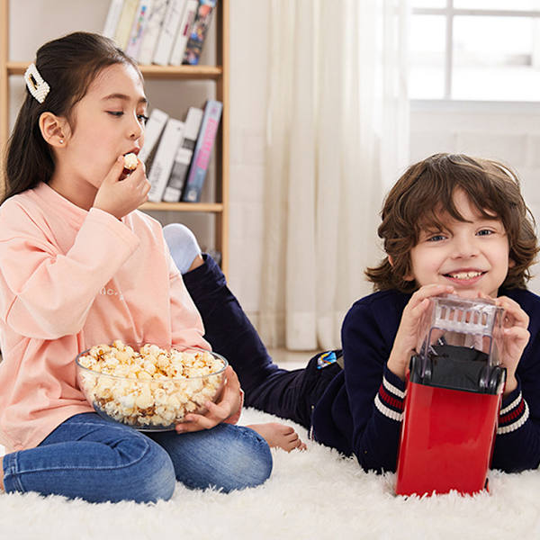 Hot Air Popcorn Maker Machine Hem Popcorn Maker 3 Minuter Snabb Elektrisk Popcorn Popper Hälsosamt mellanmål för barn Vuxna