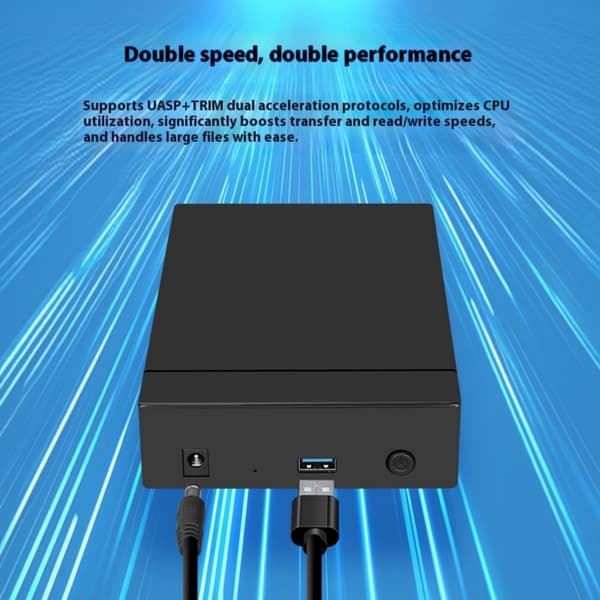 2,5/3,5 tums extern hårddiskkabinett USB 3.0 Hårddiskfodral Stöd Data