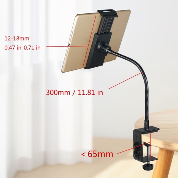 Sängyn tablettiteline, säädettävä tabletin puhelimen sänkyteline 360 astetta
