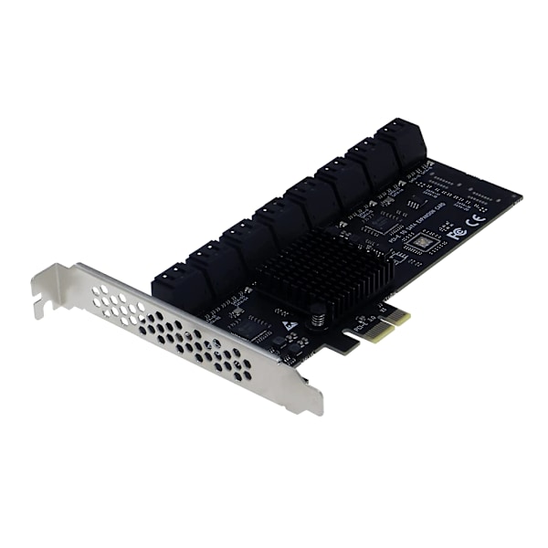 PCIE SATA III 16 Portin Ohjainkorttipaikat PCIe 2.0 1X - SATA3.0 Sovitin 6Gbps Laajennuskortti Chia-louhintaan JMB575