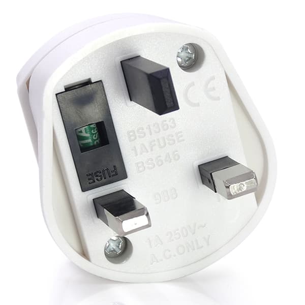 Britisk adapterplugg for elektrisk tannbørste, 2-pins til 3-pins adapterkontaktomformer