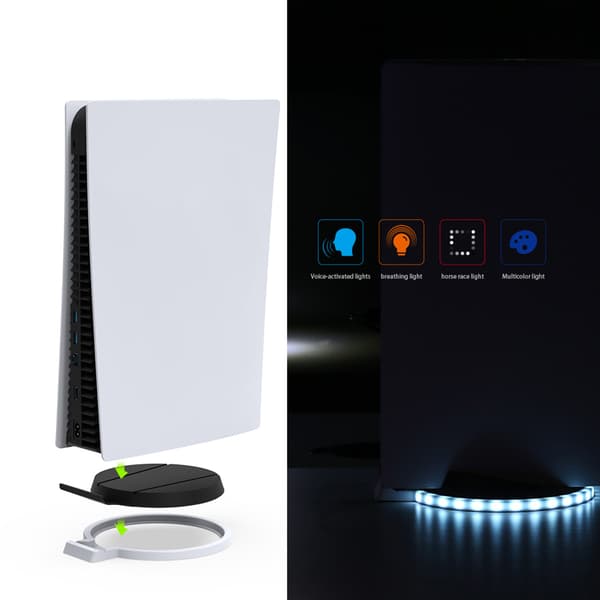 Justerbar RGB Base Vertikal Horisontal LED Ambient Lysstativ Vert