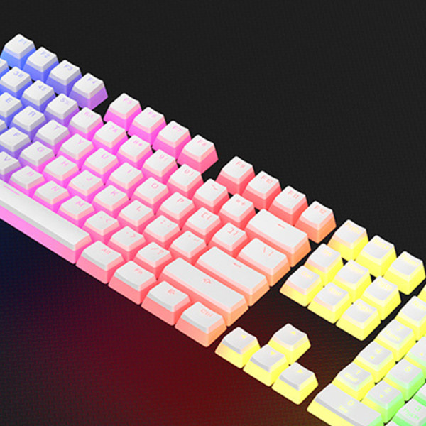 108 nycklar Pudding Keycaps OEM Profil Double Shot PBT Bakgrundsbelysning Keycaps för mekaniskt speltangentbord Cherry Mx Switch Black