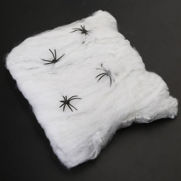 Super Stretch Spider Web 16 fot lång läskig Halloweenfest Heminredning Ny