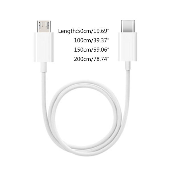 Typ C till Micro USB Hane Sync Laddning OTG Laddare Kabel Sladd Adapter För Telefon Huawei Samsung USB C Wire 1m