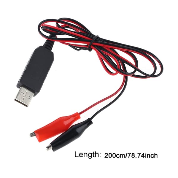 USB til 4.5V Strømkabel for Klokke Termometer LED Leker og mer enhet 2M