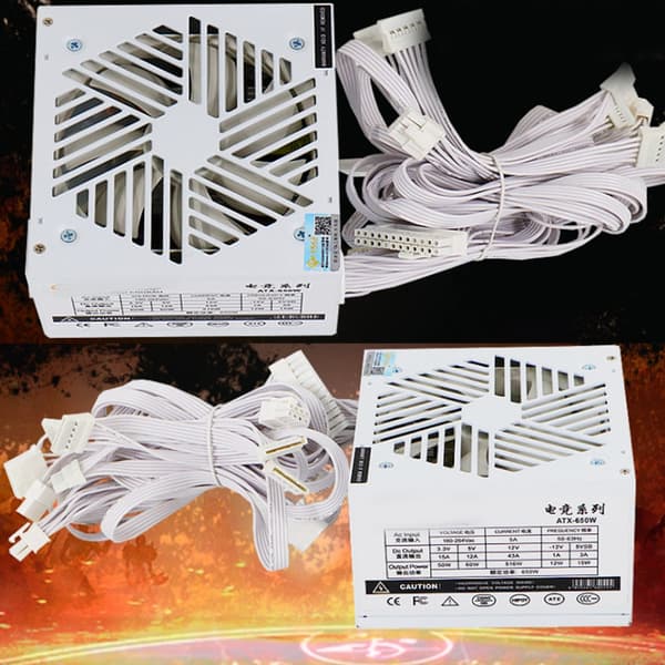 650W strømforsyning med 120 mm blæser, videospilcomputerchassis strømforsyning