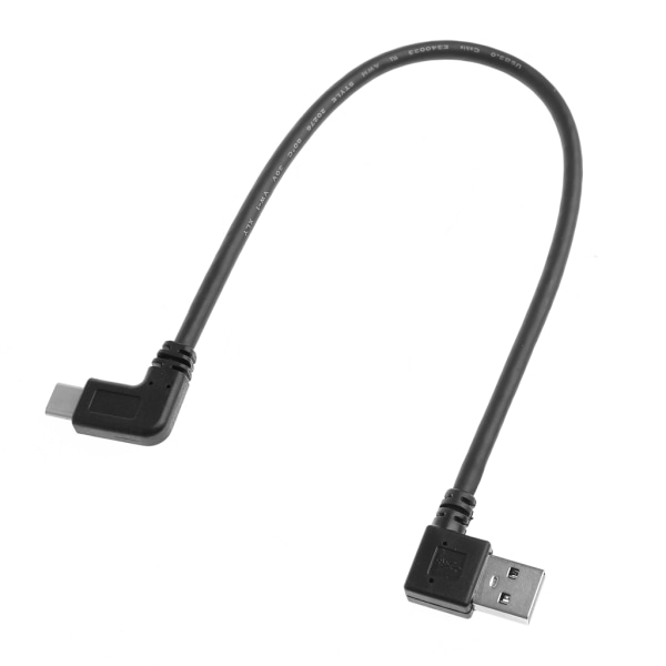 USB 3.0 Typ A till typ C vänster/höger vinkel 90 graders hane till hane Adapterkabel Förlängningssladd för smartphone surfplatta