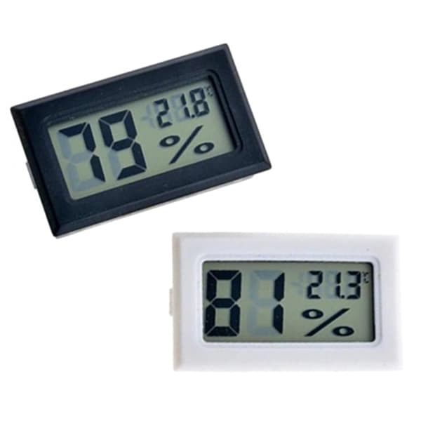 Digitalt temperaturmålertermometer hygrometer Fahrenheit (℉) til drivhus Black
