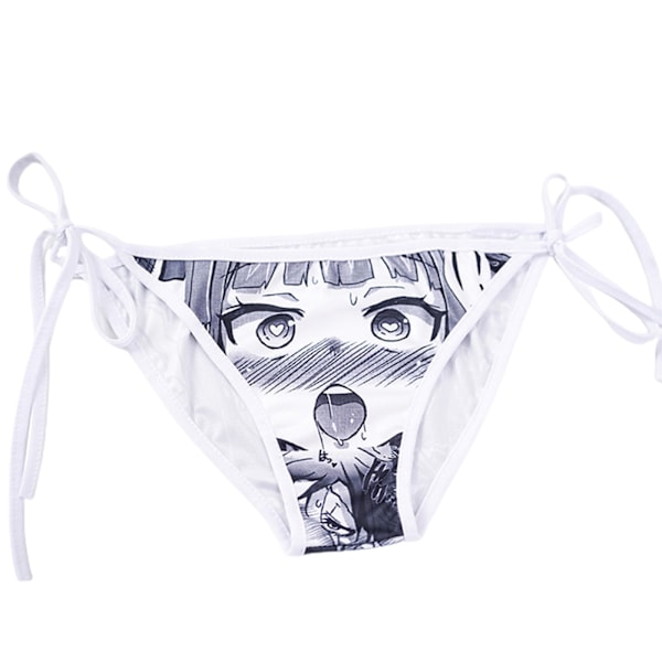 Anime Tegneserie Print Trusser Sidebind G-streng Justerbare Sider Trusser Åndbart Lavtaljet Undertøj Gave til Piger Kvinder